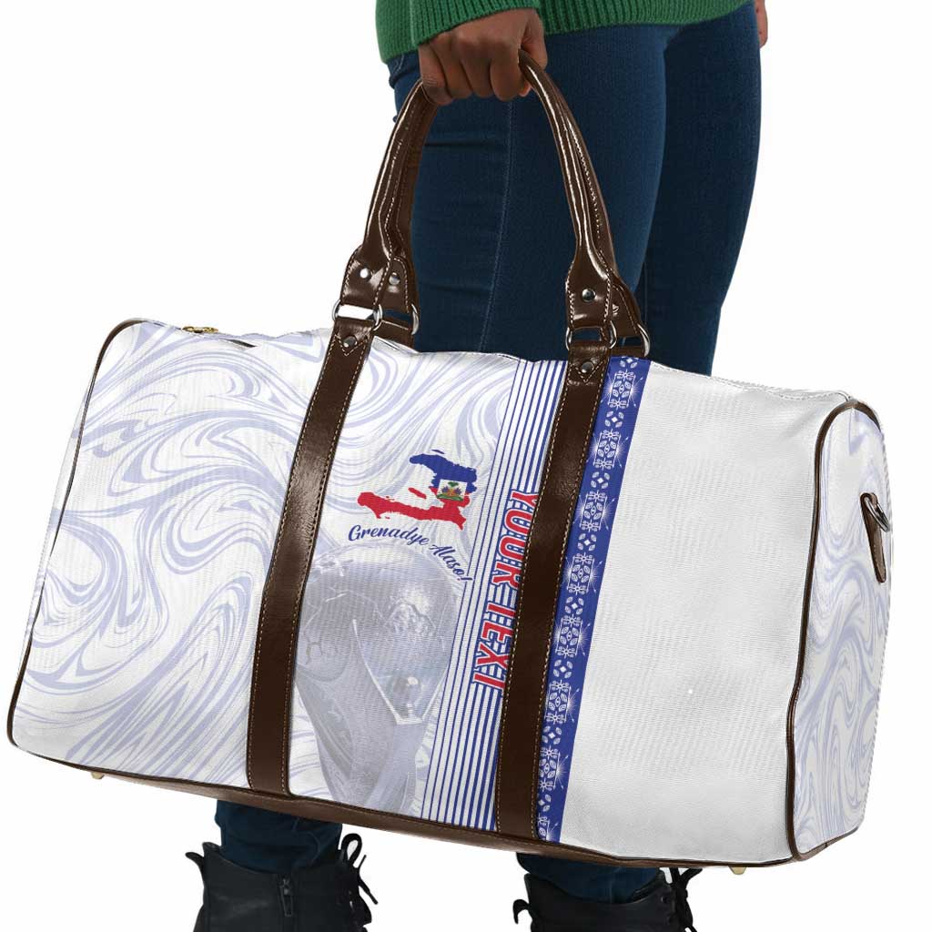 Custom Afro-Haiti Football Travel Bag 2026 Grenadye Alaso White Version - African Pride