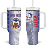 Custom Afro-Haiti Football Tumbler With Handle 2026 Grenadye Alaso White Version - African Pride