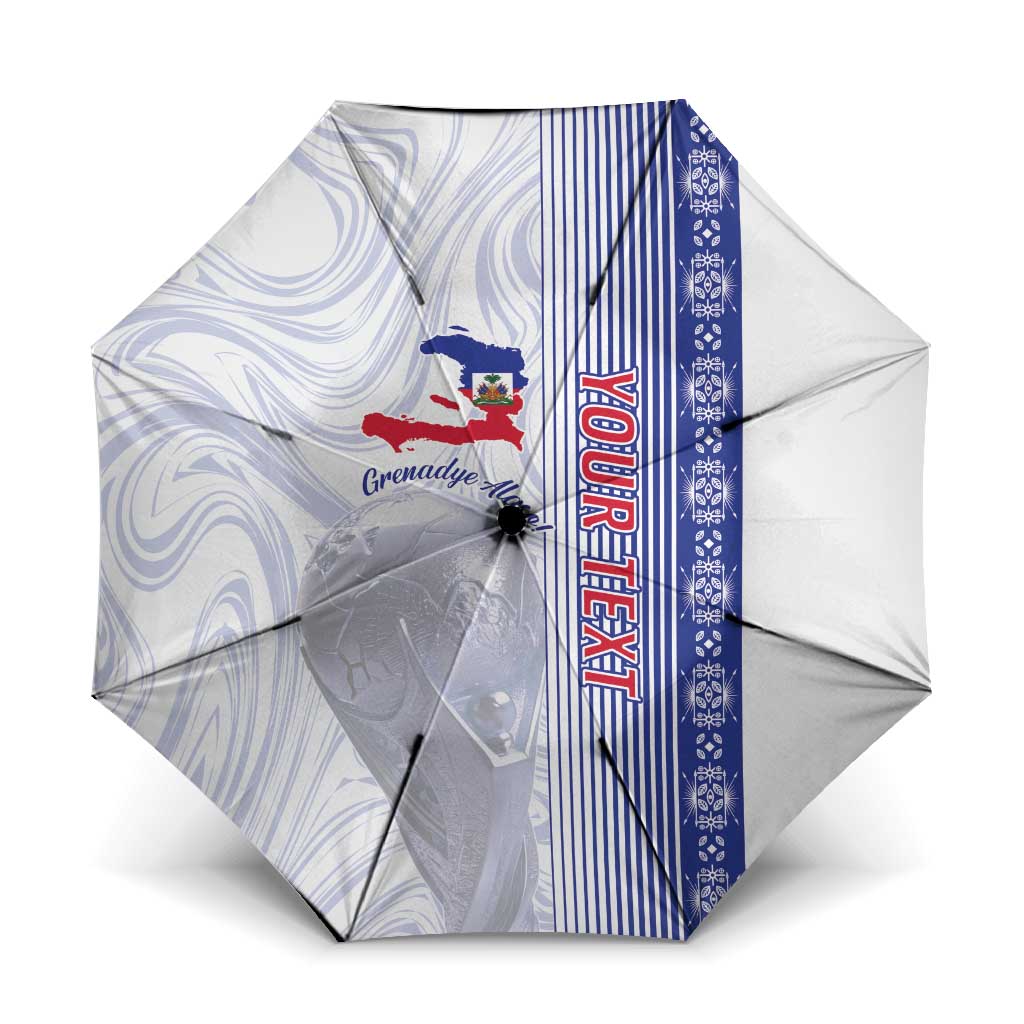 Custom Afro-Haiti Football Umbrella 2026 Grenadye Alaso White Version - African Pride