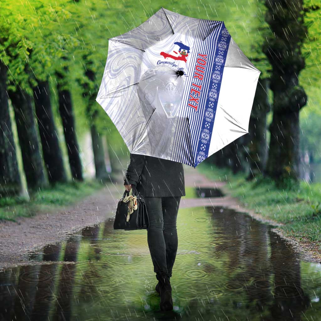 Custom Afro-Haiti Football Umbrella 2026 Grenadye Alaso White Version - African Pride