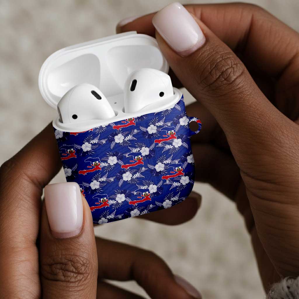Afro-Haitians AirPods Case Ayiti Map and Rose Kayenn Tropical Style - African Pride