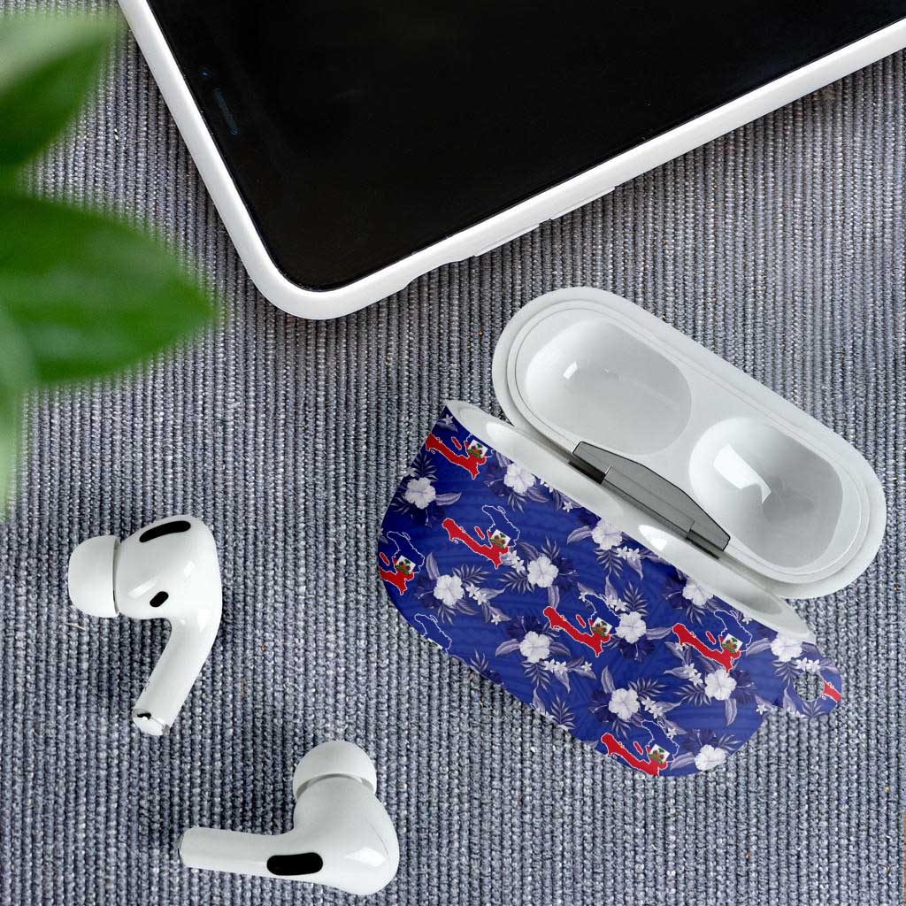 Afro-Haitians AirPods Case Ayiti Map and Rose Kayenn Tropical Style - African Pride