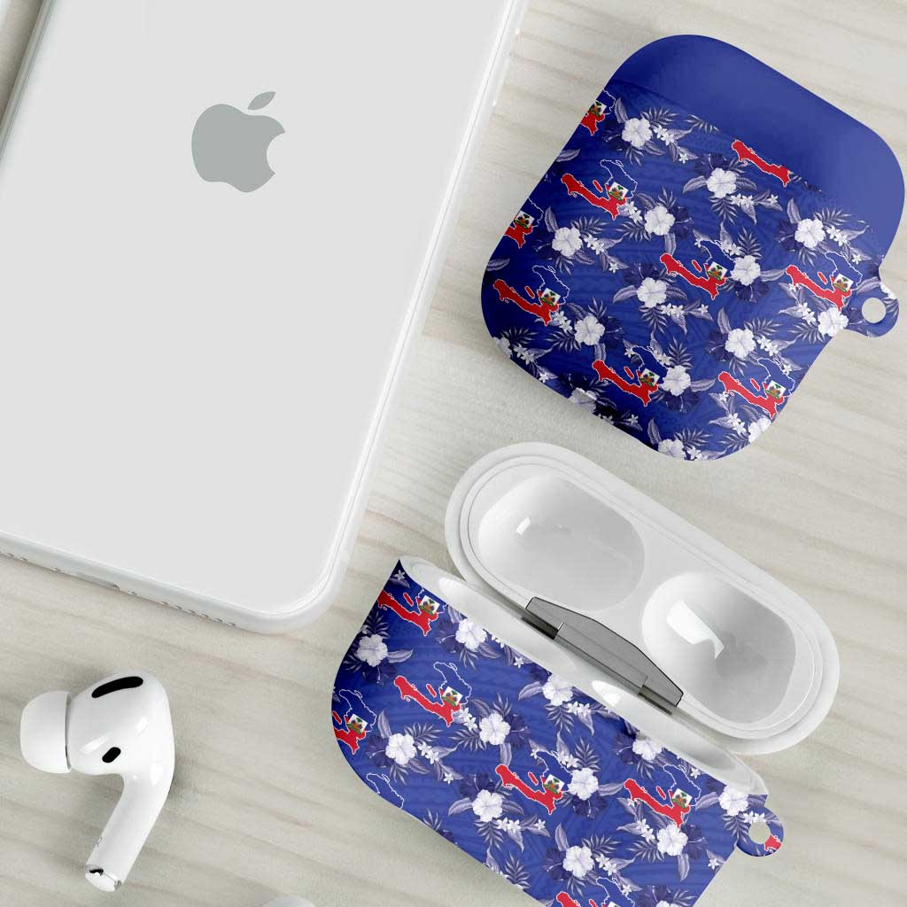 Afro-Haitians AirPods Case Ayiti Map and Rose Kayenn Tropical Style - African Pride