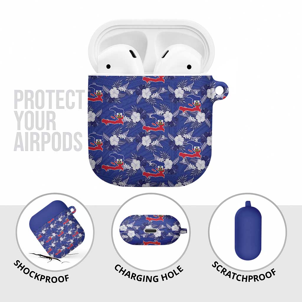 Afro-Haitians AirPods Case Ayiti Map and Rose Kayenn Tropical Style - African Pride
