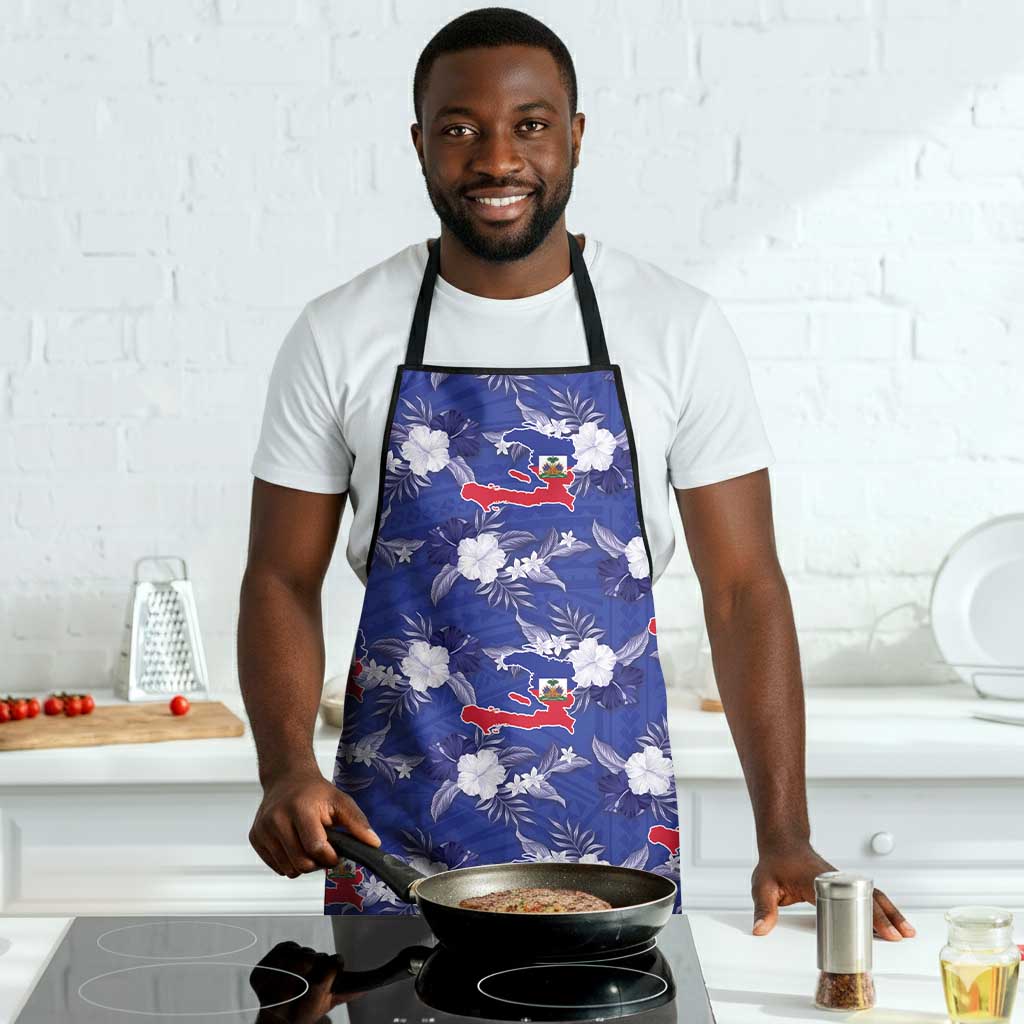 Afro-Haitians Apron Ayiti Map and Rose Kayenn Tropical Style - African Pride