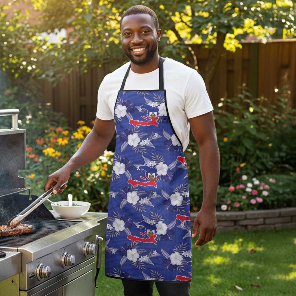 Afro-Haitians Apron Ayiti Map and Rose Kayenn Tropical Style - African Pride