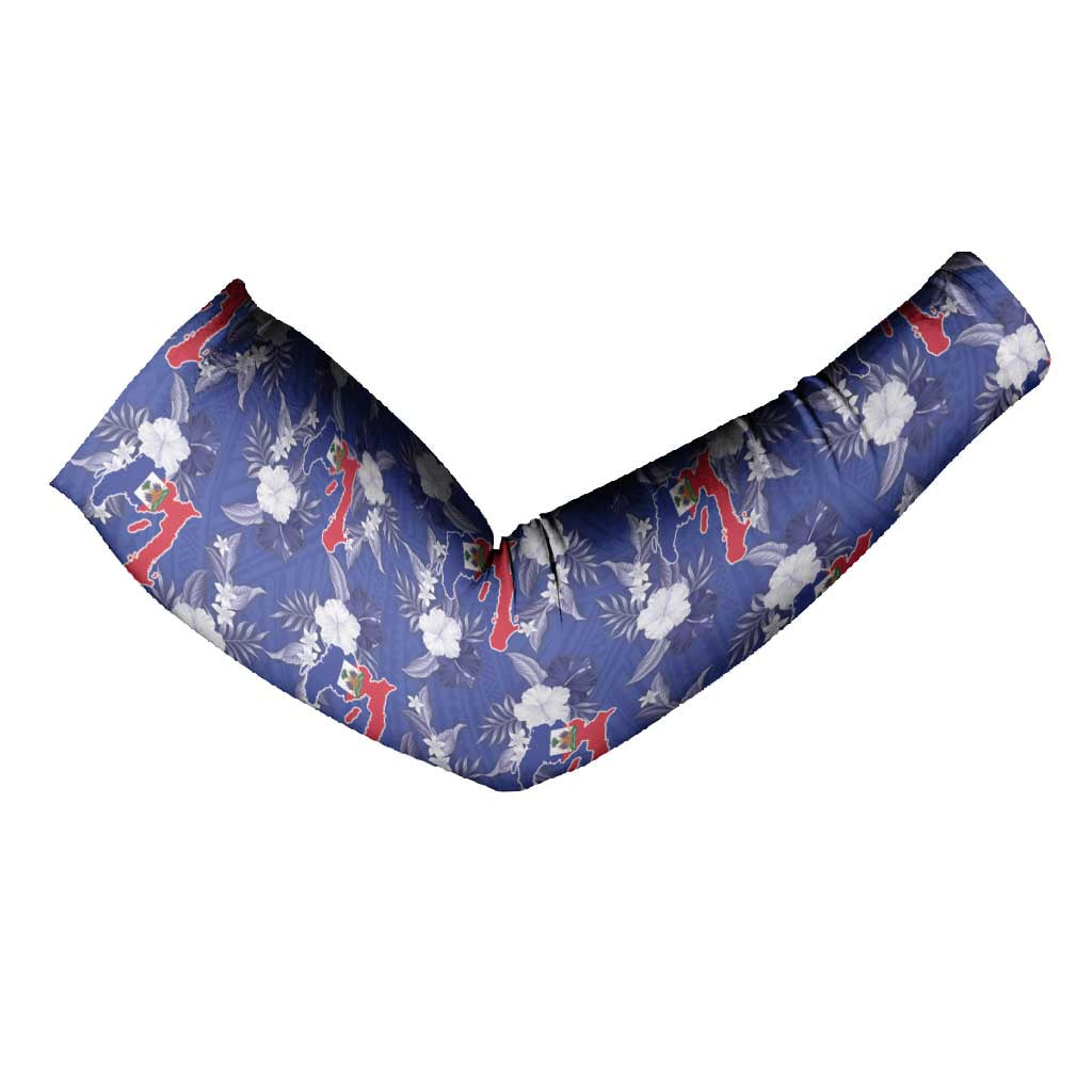 Afro-Haitians Arm Sleeves Ayiti Map and Rose Kayenn Tropical Style - African Pride