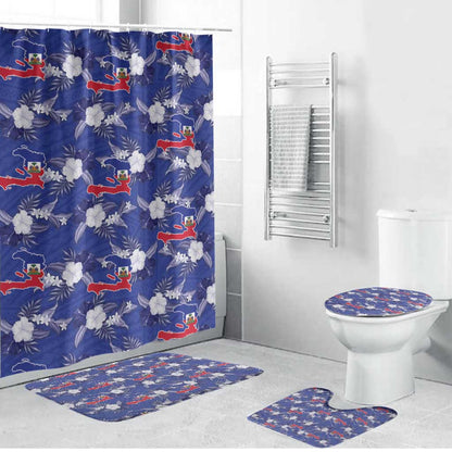 Afro-Haitians Bathroom Set Ayiti Map and Rose Kayenn Tropical Style - African Pride