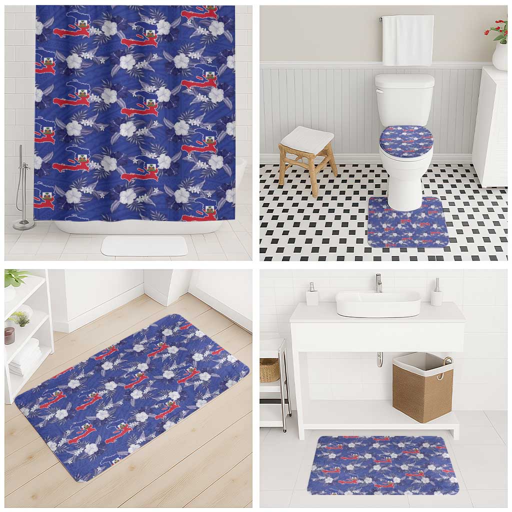 Afro-Haitians Bathroom Set Ayiti Map and Rose Kayenn Tropical Style - African Pride