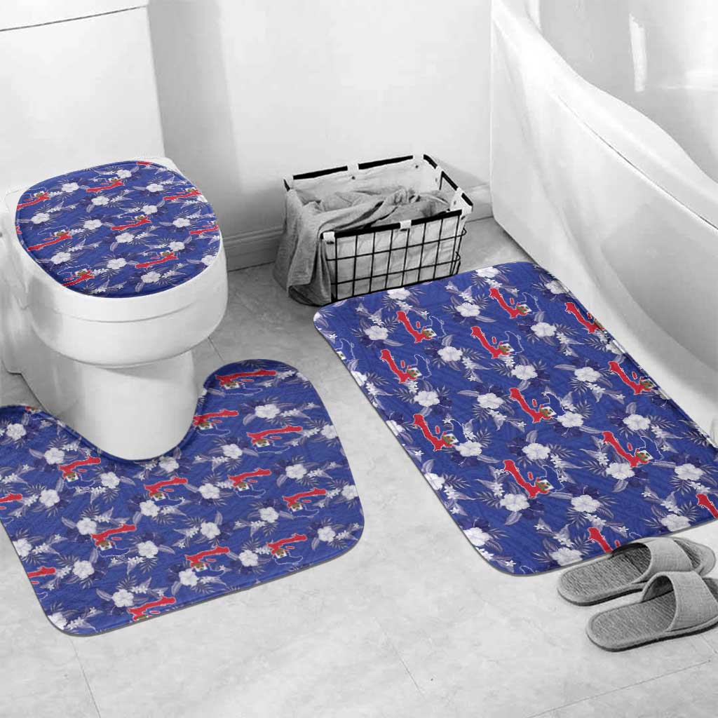 Afro-Haitians Bathroom Set Ayiti Map and Rose Kayenn Tropical Style - African Pride