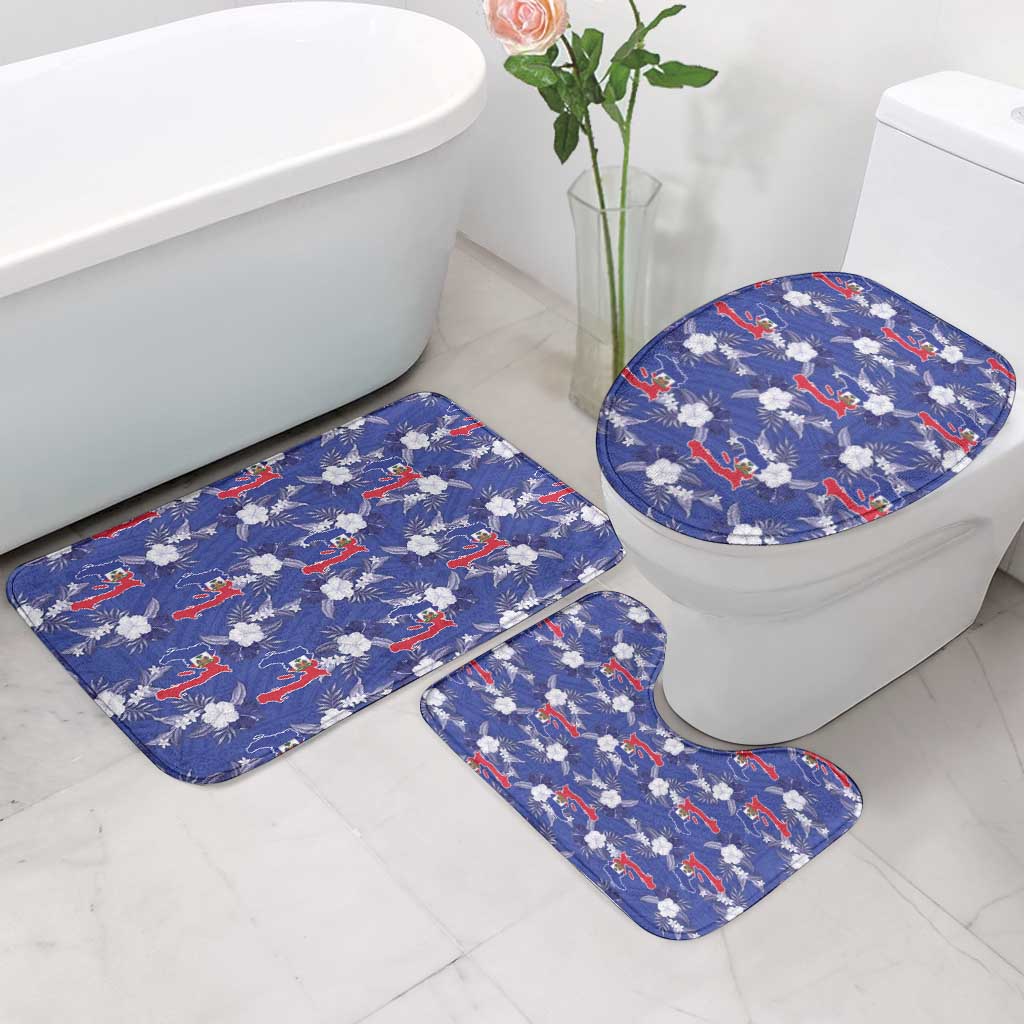Afro-Haitians Bathroom Set Ayiti Map and Rose Kayenn Tropical Style - African Pride