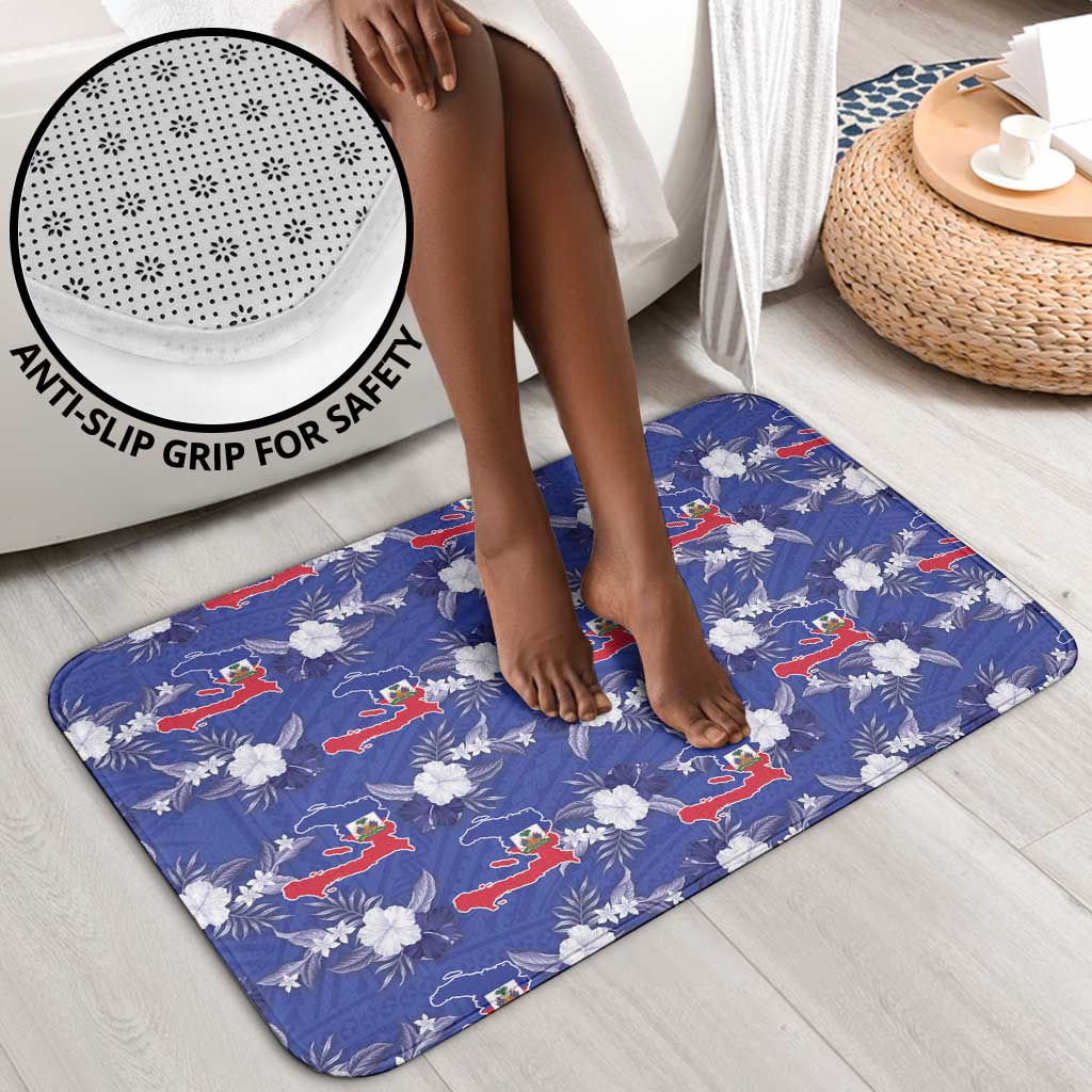 Afro-Haitians Bathroom Set Ayiti Map and Rose Kayenn Tropical Style - African Pride