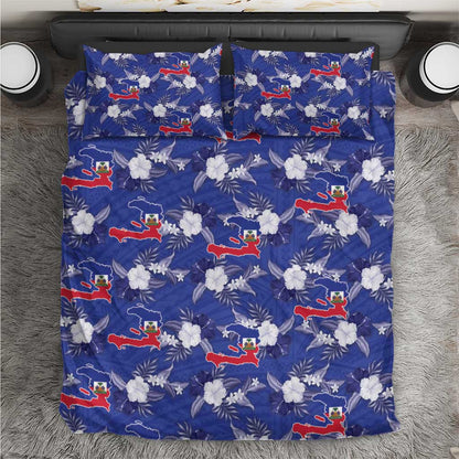 Afro-Haitians Bedding Set Ayiti Map and Rose Kayenn Tropical Style - African Pride