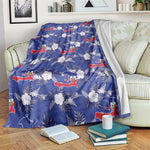 Afro-Haitians Blanket Ayiti Map and Rose Kayenn Tropical Style - African Pride