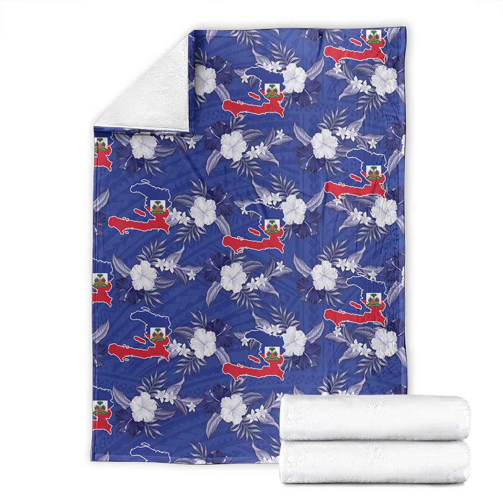 Afro-Haitians Blanket Ayiti Map and Rose Kayenn Tropical Style - African Pride