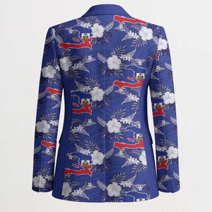 Afro-Haitians Blazer Ayiti Map and Rose Kayenn Tropical Style - African Pride