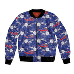 Afro-Haitians Bomber Jacket Ayiti Map and Rose Kayenn Tropical Style - African Pride