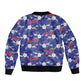 Afro-Haitians Bomber Jacket Ayiti Map and Rose Kayenn Tropical Style - African Pride