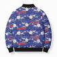 Afro-Haitians Bomber Puffer Jacket Ayiti Map and Rose Kayenn Tropical Style - African Pride