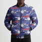 Afro-Haitians Bomber Puffer Jacket Ayiti Map and Rose Kayenn Tropical Style - African Pride