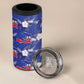 Afro-Haitians 4 in 1 Can Cooler Tumbler Ayiti Map and Rose Kayenn Tropical Style - African Pride