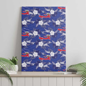 Afro-Haitians Canvas Wall Art Ayiti Map and Rose Kayenn Tropical Style - African Pride