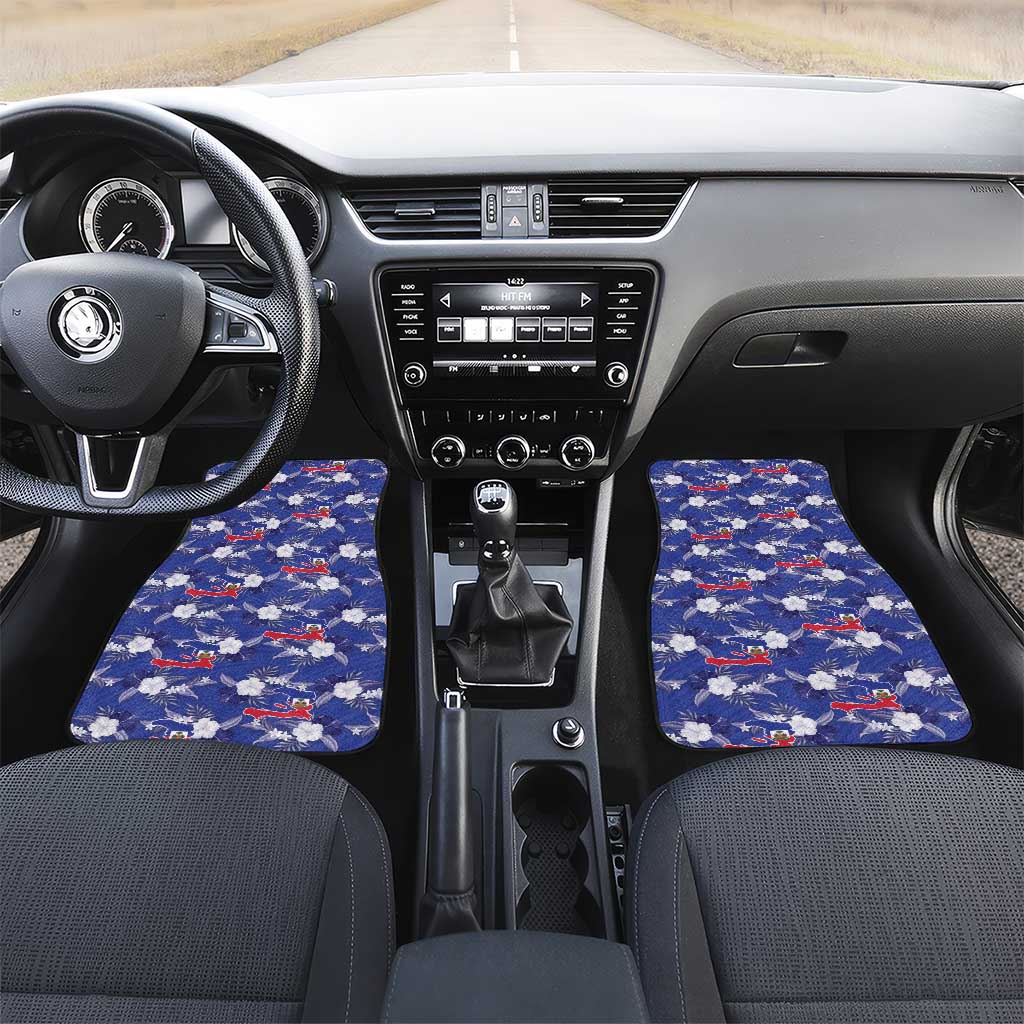 Afro-Haitians Car Mats Ayiti Map and Rose Kayenn Tropical Style - African Pride