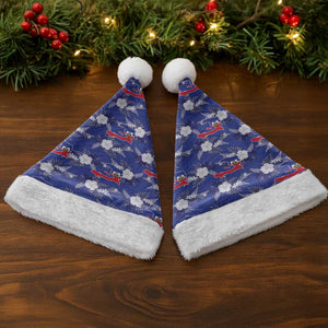 Afro-Haitians Christmas Santa Hat Ayiti Map and Rose Kayenn Tropical Style - African Pride