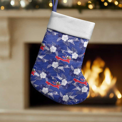 Afro-Haitians Christmas Stocking Ayiti Map and Rose Kayenn Tropical Style - African Pride