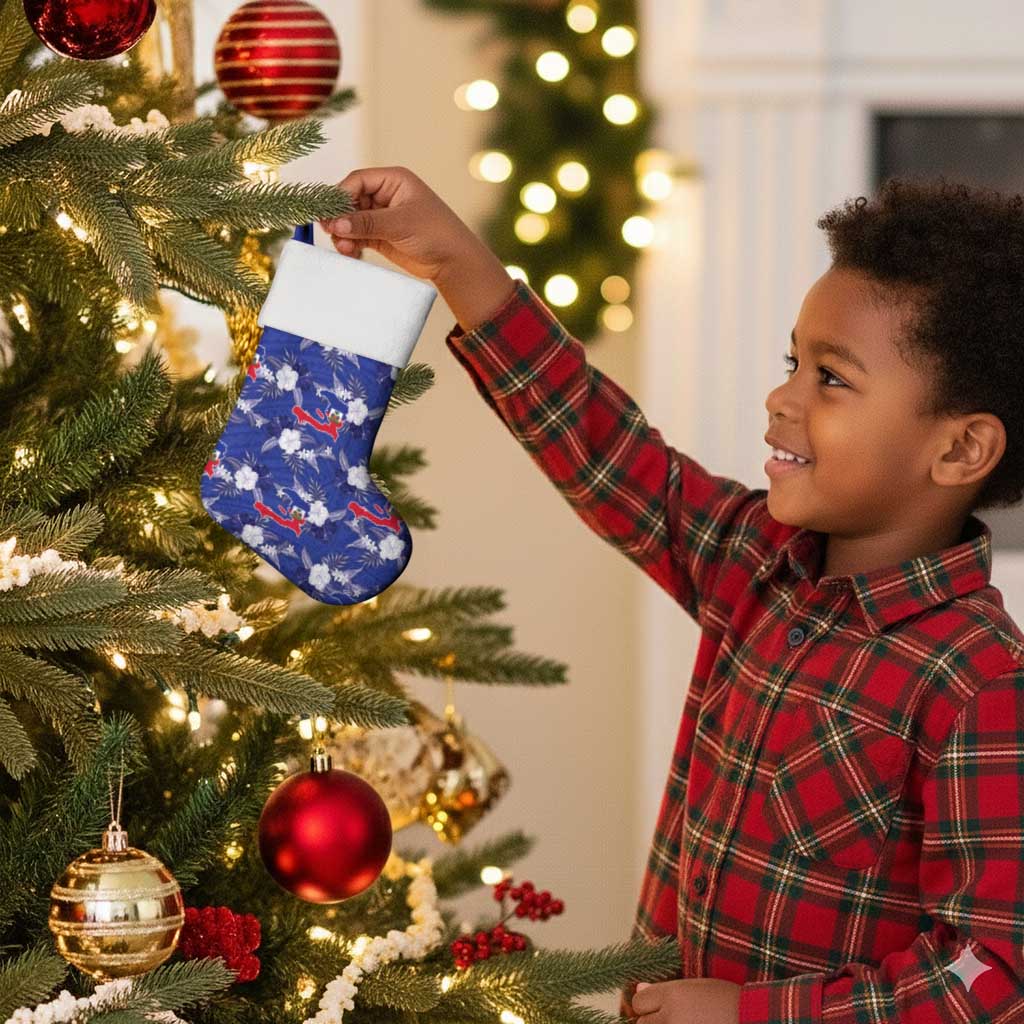 Afro-Haitians Christmas Stocking Ayiti Map and Rose Kayenn Tropical Style - African Pride