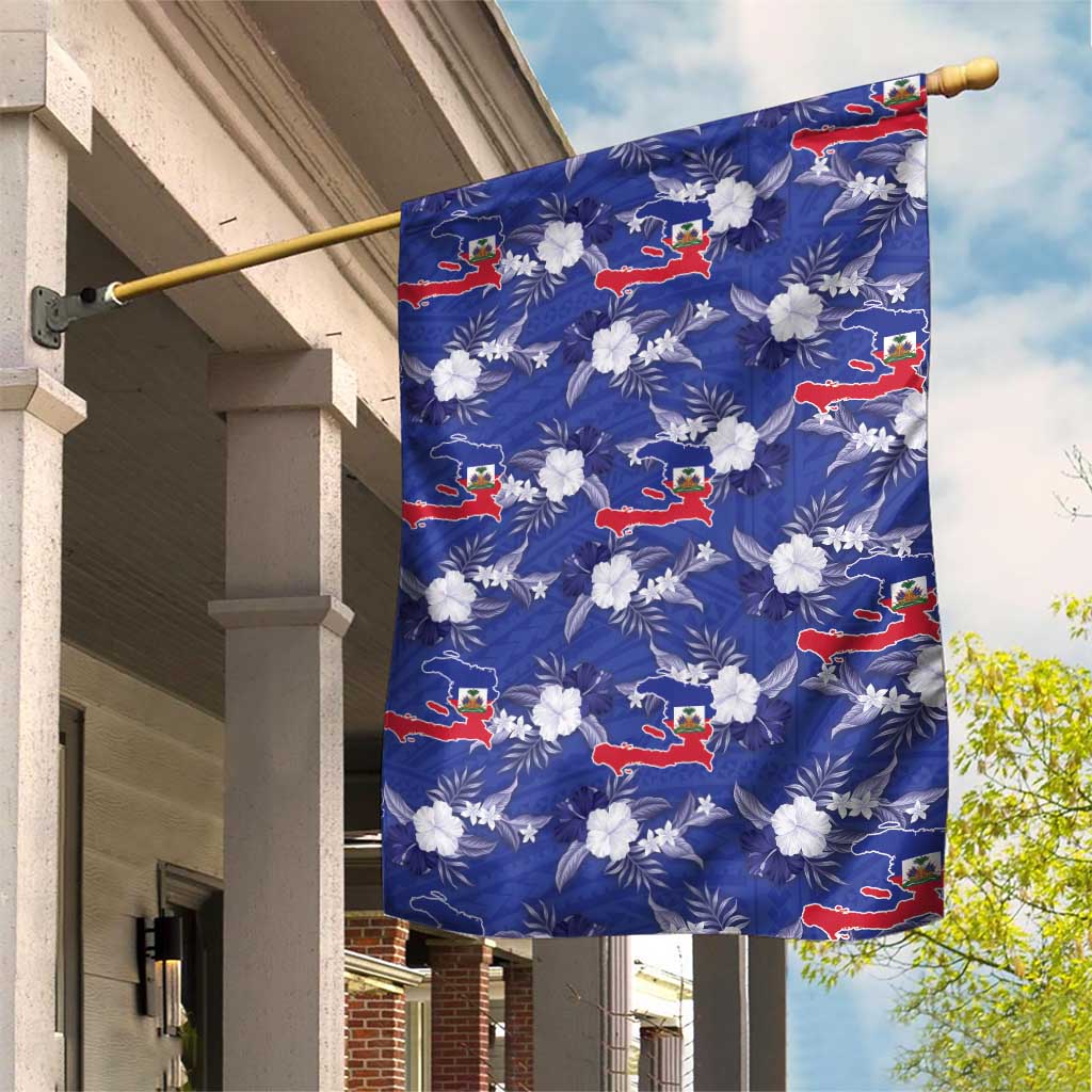 Afro-Haitians Garden Flag Ayiti Map and Rose Kayenn Tropical Style - African Pride