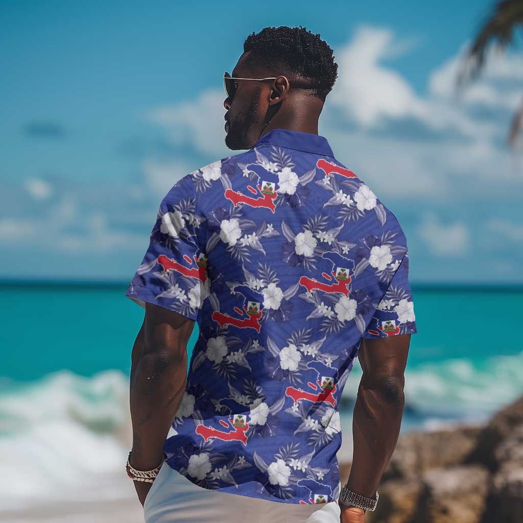 Afro-Haitians Hawaiian Shirt Ayiti Map and Rose Kayenn Tropical Style LT14