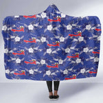 Afro-Haitians Hooded Blanket Ayiti Map and Rose Kayenn Tropical Style - African Pride