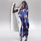 Afro-Haitians Hooded Blanket Ayiti Map and Rose Kayenn Tropical Style - African Pride