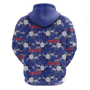 Afro-Haitians Hoodie Ayiti Map and Rose Kayenn Tropical Style - African Pride