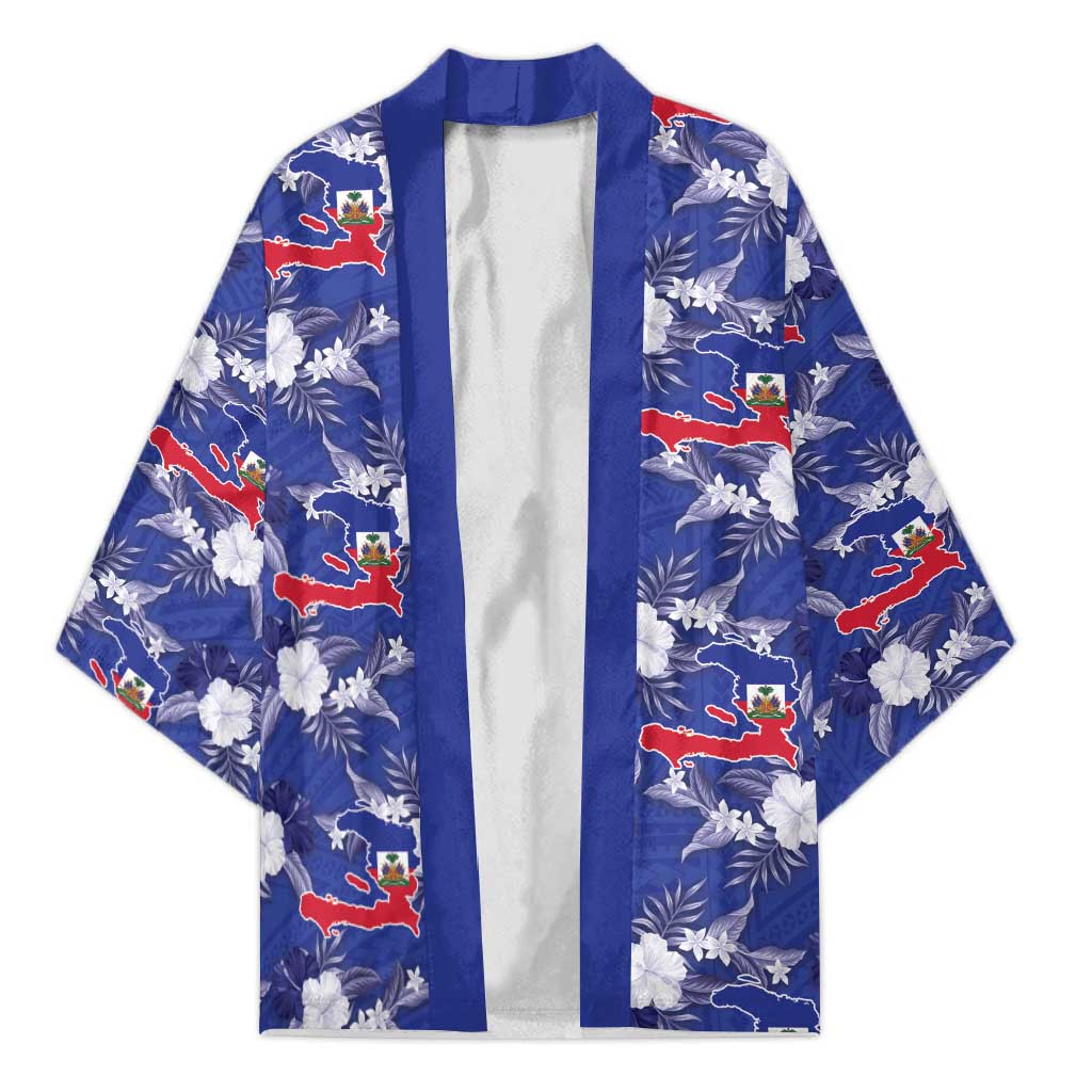 Afro-Haitians Kimono Ayiti Map and Rose Kayenn Tropical Style - African Pride