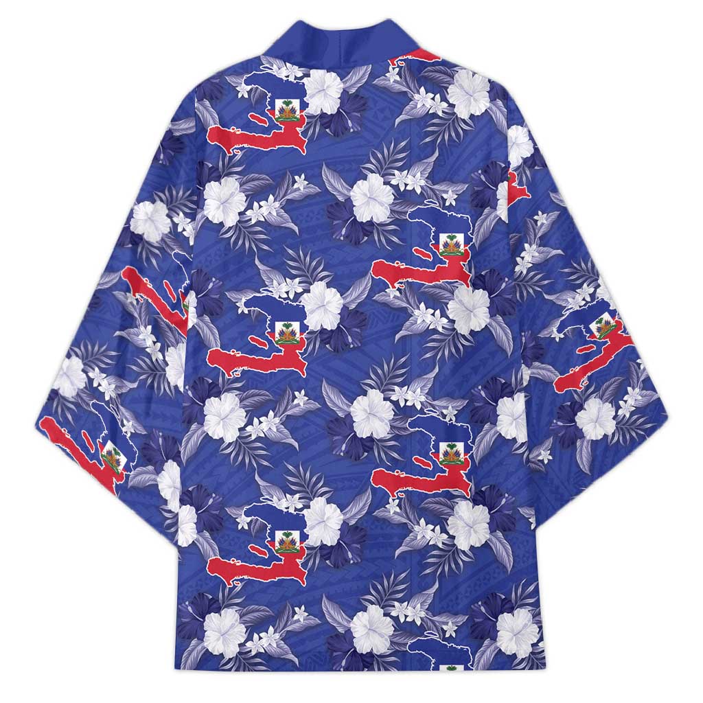 Afro-Haitians Kimono Ayiti Map and Rose Kayenn Tropical Style - African Pride