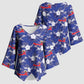 Afro-Haitians Kimono Sleeve Blouse Ayiti Map and Rose Kayenn Tropical Style - African Pride