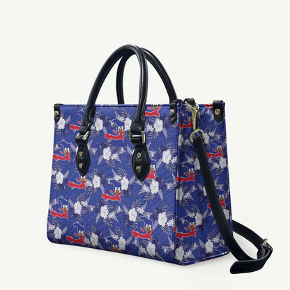 Afro-Haitians Leather Bag Ayiti Map and Rose Kayenn Tropical Style - African Pride