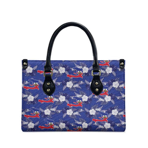 Afro-Haitians Leather Bag Ayiti Map and Rose Kayenn Tropical Style - African Pride