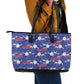 Afro-Haitians Leather Tote Bag Ayiti Map and Rose Kayenn Tropical Style - African Pride