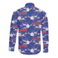 Afro-Haitians Long Sleeve Button Shirt Ayiti Map and Rose Kayenn Tropical Style - African Pride