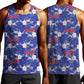Afro-Haitians Men Tank Top Ayiti Map and Rose Kayenn Tropical Style - African Pride
