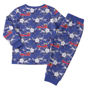 Afro-Haitians Christmas Pajama Set Ayiti Map and Rose Kayenn Tropical Style - African Pride