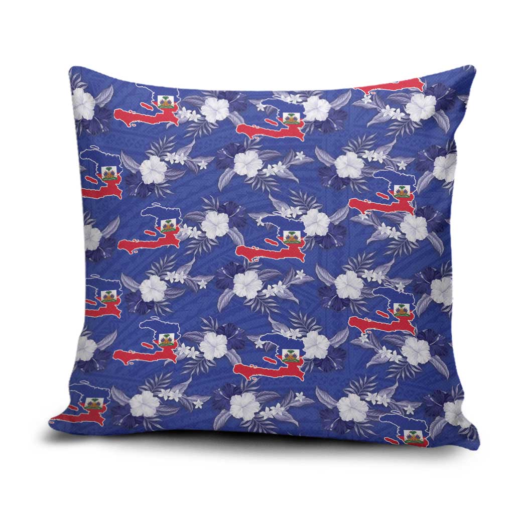 Afro-Haitians Pillow Cover Ayiti Map and Rose Kayenn Tropical Style - African Pride