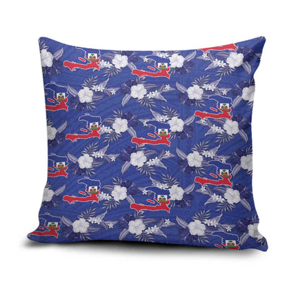 Afro-Haitians Pillow Cover Ayiti Map and Rose Kayenn Tropical Style - African Pride