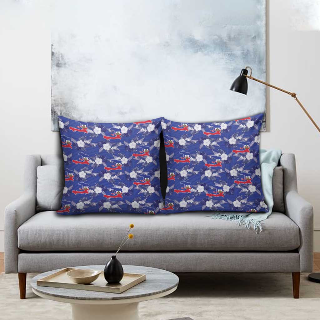 Afro-Haitians Pillow Cover Ayiti Map and Rose Kayenn Tropical Style - African Pride