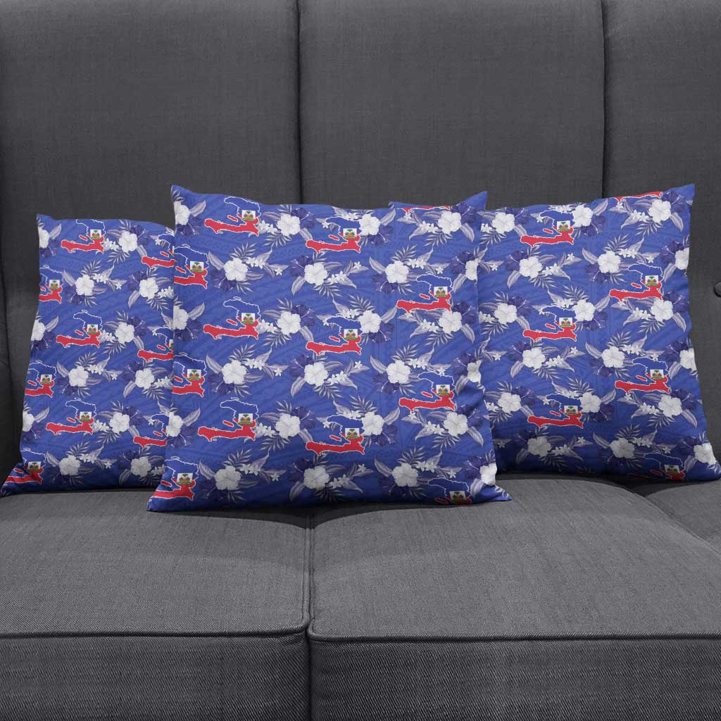Afro-Haitians Pillow Cover Ayiti Map and Rose Kayenn Tropical Style - African Pride