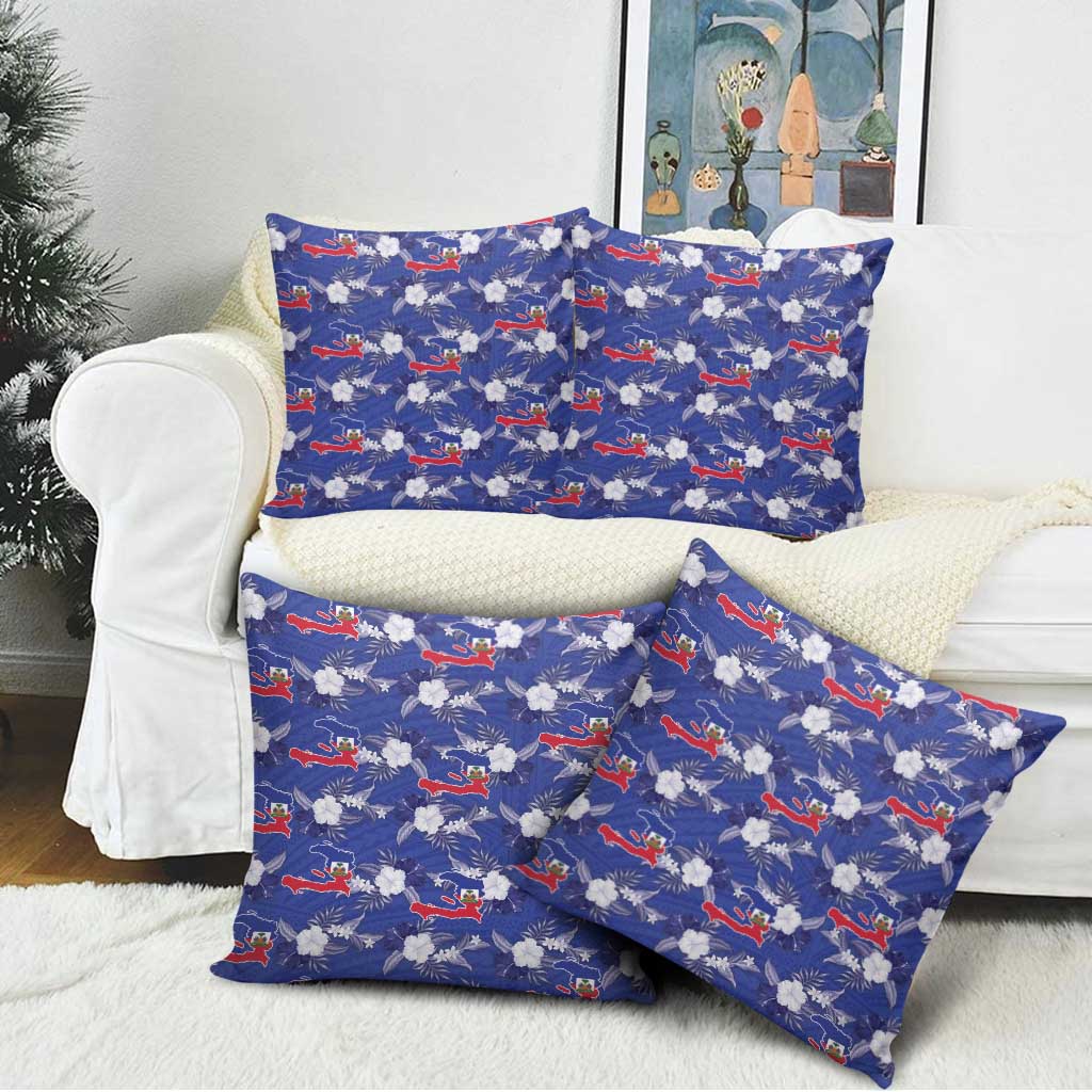 Afro-Haitians Pillow Cover Ayiti Map and Rose Kayenn Tropical Style - African Pride