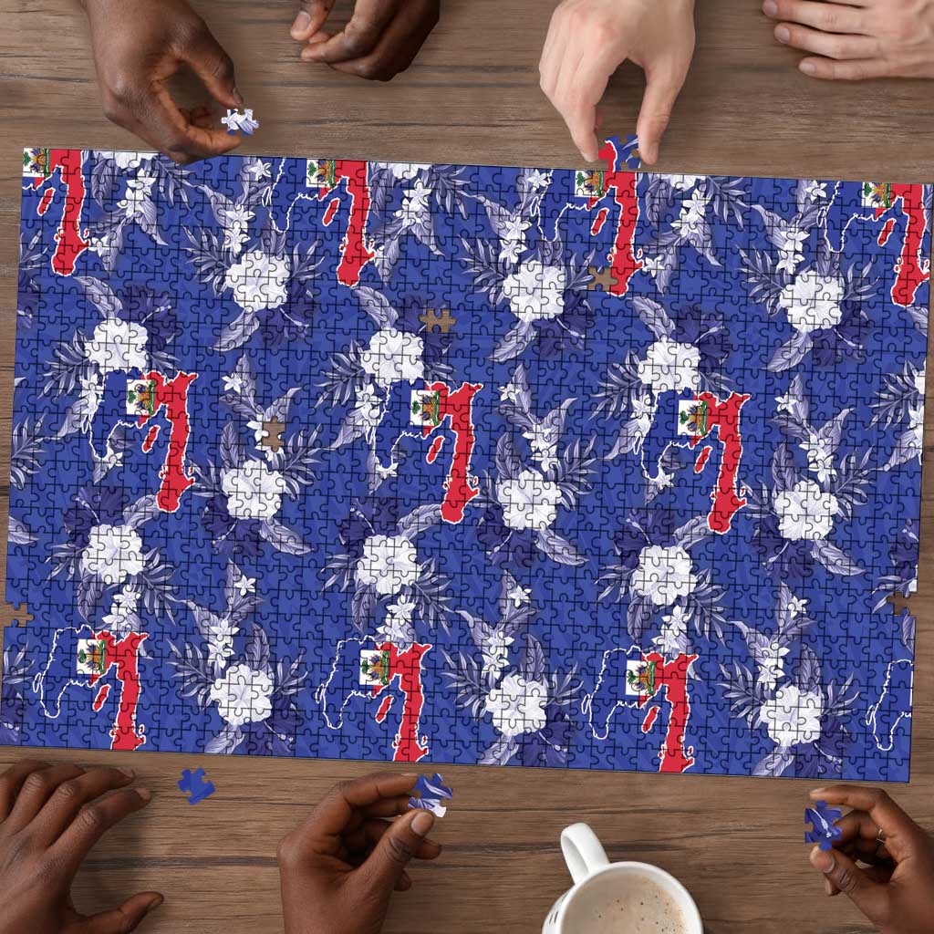 Afro-Haitians Puzzle Ayiti Map and Rose Kayenn Tropical Style - African Pride